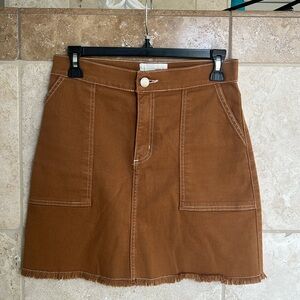Brown Denim Mini Skirt - Portsaid (Argentine Brand)